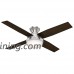 Hunter Fan Company 59241 Dempsey Low Profile Brushed Nickel Ceiling Fan with Light & Remote  52" - B01CDG03EG